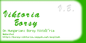 viktoria borsy business card